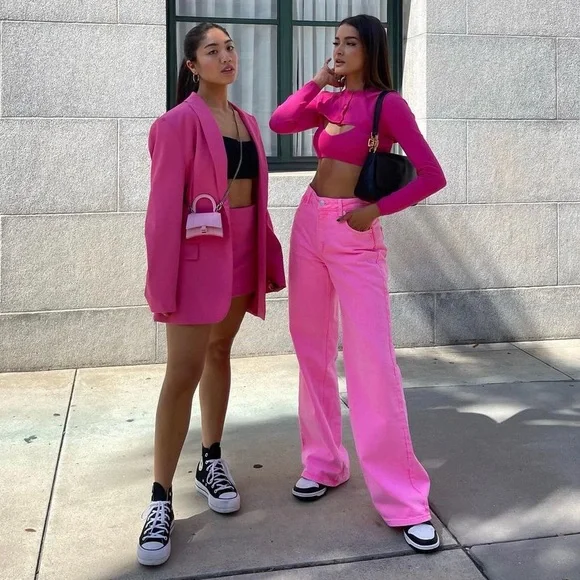 ZARA Oversized Blazer Pink Size Xs, Small - Picture 6 of 16